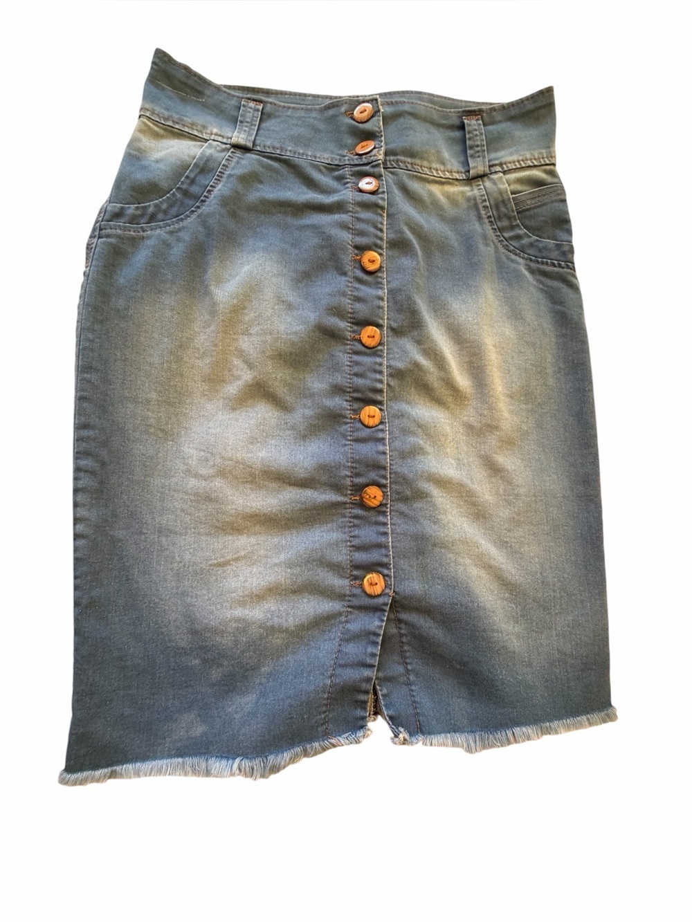 Dorcas Vintage Pencil Skirt - Size Medium-High Waisted-Manufacturing distressed.